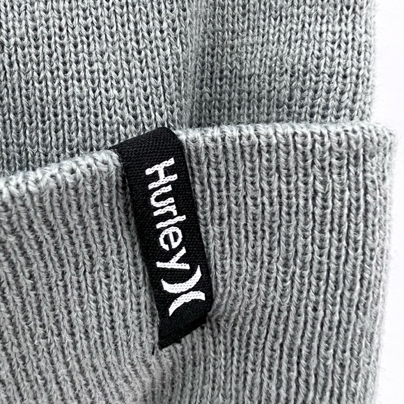 HURLEY 2 PACK BEANIE SET, GREY & BLACK, ONE SIZE FITS ALL, MAX WARMTH UNISEX - Picture 3 of 12